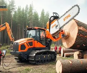 ابزارآلات غول پیکر؛ بیل مکانیکی آوردن دوسته و دوکاره سرعت کار X2 بشه