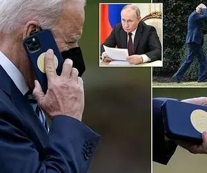 (عکس) امن‌ترین گوشی آیفون جهان در دست بایدن