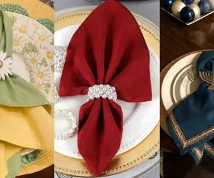 ایده های خلاقانه؛ چند مدل دستمال سفره خوشگل و جذاب