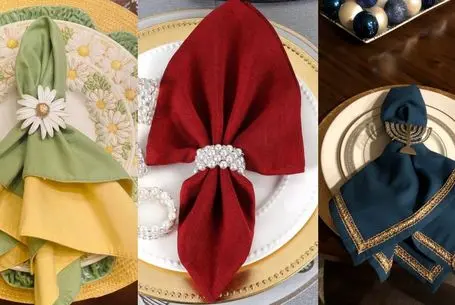ایده های خلاقانه؛ چند مدل دستمال سفره خوشگل و جذاب