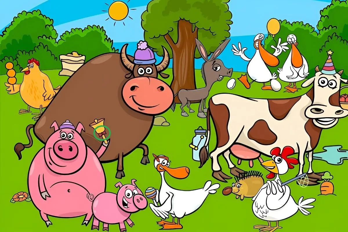 پاسخ-تست-بینایی-یافتن-روبان-پاپیونی-میان-حیوانات