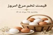 قیمت تخم مرغ امروز یکشنبه 25 مرداد 1405 /تخم مرغ شانه ای چند؟ + جدول