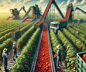 کشاورزی نوین / برداشت میلیون ها تن گوجه فرنگی برای تامین تقاضای جهانی