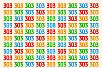 بازی فکری؛ اگه چشات لامصب عقاب جماعت رو لول کرده عدد 308 رو بین هزاران 303 دریاب