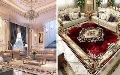 انواع سبک فرش از نظر طراحی و نقش؛ نحوه ست کردن رنگ فرش با مبلمان و انتخاب درست سایزش