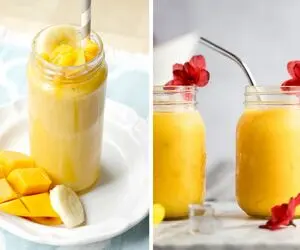 بهترین دستور اسموتی موز و انبه؛ یک لیوان خنکی ناب