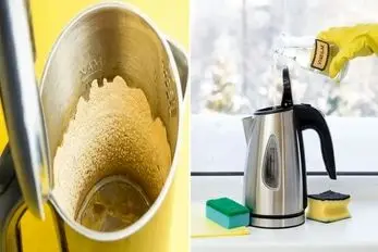 از بین بردن رسوب کتری و سماور با استفاده از سیب زمینی رنده شده؛ عالی برای رسوبات ضخیم
