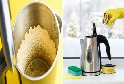 از بین بردن رسوب کتری و سماور با استفاده از سیب زمینی رنده شده؛ عالی برای رسوبات ضخیم