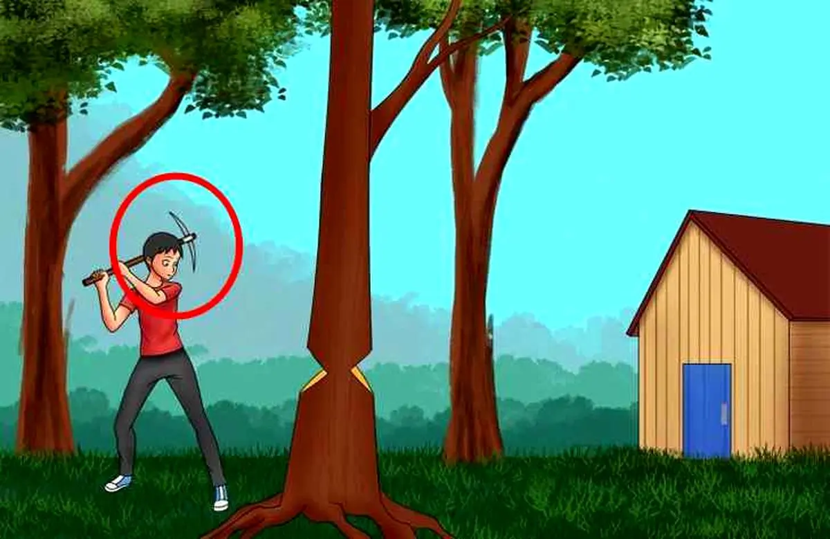 Find the mistake in wood cutting picture solved