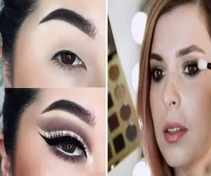 قلق آرایش کردن چشم های پف دار و پلک افتاده برای درشت تر دیده شدن چشم ها / خوشگل تر شو