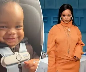 (عکس) ریانا از چهره فرزندش رونمایی کرد