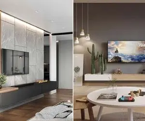 دکور مدرن دیوار پشت تلویزیون / ساده نگهش داری باخت دادی وقتی اینجوری لاکچری و آس میشه