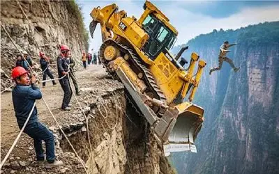 ابزارآلات غول پیکر؛ اپراتور بیل مکانیکی رفت جایی که نباید تقاصشو داد