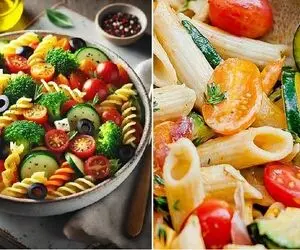 طرز تهیه ماکارونی فرمی با سبزیجات / بدون گوشت خوشمزه ترین غذا رو درست کنید