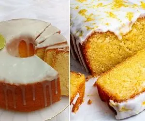 کیک لیمو ترش یه کیک خوش عطر و طعم که مزه بهشت میده / طرز تهیه راحت و مواد با پیمانه