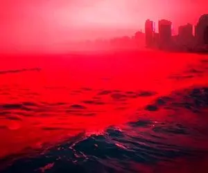 (تصاویر) ببین هوش مصنوعی همه چیز طبیعت رو قرمز کرد؛ برف و رعد و برق این رنگی آخه!