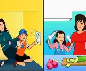 بازی فکری؛ کدام یک از مادر ها بی احتیاطی کرده؟