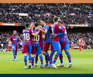 (عکس) خط حمله بارسلونا غیر قابل مهار شد!