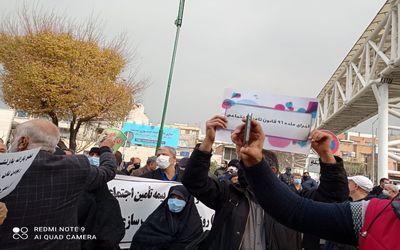  بازنشستگان تامین اجتماعی در تبریز تجمع اعتراضی کردند