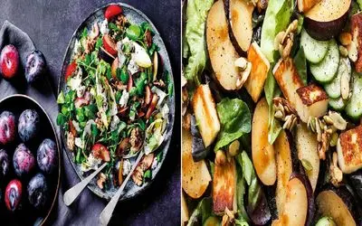 طرز تهیه سالاد آلو و گردو/ سوزنت گیر نکنه رو سالادای تکراری این یکی لاکچری و خوشمزس