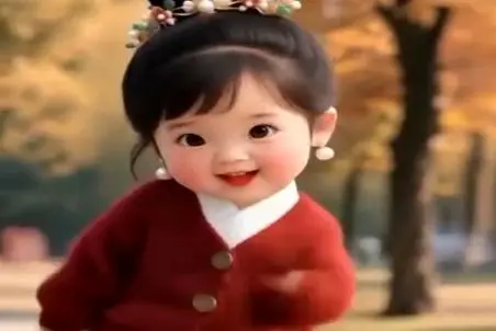 آواز ترند؛ رقص خانومانه و باحال دختربچه قند و نبات تو هوای پاییزی و برگ ریزون