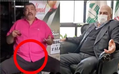 (ویدیو)احمد ایراندوست با این مدل نشستن عیسی کلانتری را نابود کرد!