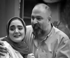 عاشقانه هنرمندان؛ قربون صدقه ناناسه علی اوجی واسه زنش علیخانی رو به وجد ازدواج آورد