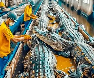 فرآوری تمساح؛ تخم تمساح و تو لجن میکارن هرکول که شد میجوشونن بوی زهمش بره بخورن