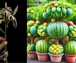 کشاورزی نوین؛ با ترکیب جادویی نوشابه و تخم مرغ هندوانه کاشتن شده طعم انبه