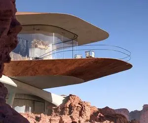 معماری خلاقانه؛ شکاف بین کوه به خونه اعیونی با تراس رویایی بدلی کرده کومودو نخورتش