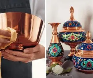 روش های برگشت رنگ ظروف مسی / فداکاری و سیاهی مس برای خوشمزگی و لعاب بیشتر غذا