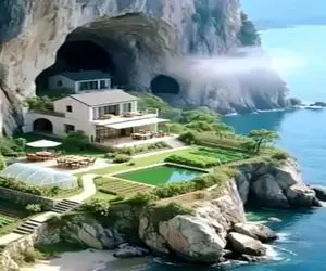 معماری خلاقانه؛ عربی مولتی میلیاردر برا فرار از گرمای عربستان خونه ساخت لب دریا خنک