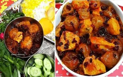 طرز تهیه خورش شیرین قاتق به روش اصیل گیلانی / طبخ غذای محلی با بهترین دستور