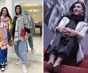 وقتی آزاده صمدی یه فِیسه و شونصد استایل جور و ناجور؛ فیگور با پاشنه بلند و لب غنچه!