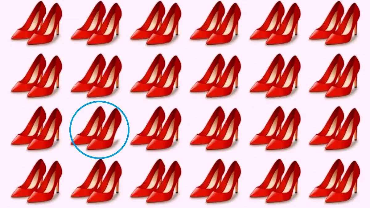 پاسخ-تست-بینایی-یافتن-کفش_های-پاشنه-بلند-متفاوت