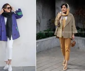 دو رنگایی که کنار هم عااالی میشن؛ این ترکیب رنگا واسه مانتو شلوار حسابی جذااابت میکنن