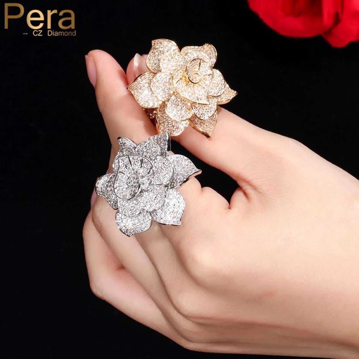 Pera-Luxury-Big-Statement-Leaf-Cluster-Shape-for-Women-Wedding-CZ-Stone-Yellow-Gold-Color-Bridal