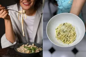 طرز تهیه پاستای خامه ای با سیر | شام خوشمزه ای که نیم ساعته آماده می شود