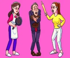 هوش تصویری؛ اگه فکر میکنی هوش بالایی داری بگو این آقا شوهر کدوم از این خانم هاست؟