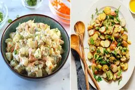 طرز تهیه سالاد سیب زمینی و پیازچه / سه سوته یه سالاد آماده کن که مثل وعده اصلی مقویه