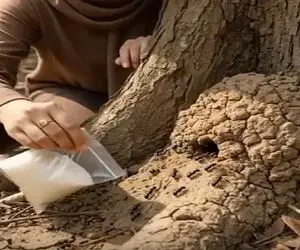 معماری طبیعت؛ برای مورچه ها شکر ریختن بخورن ولی اونا چیدنشون کنار هم نام الله شد