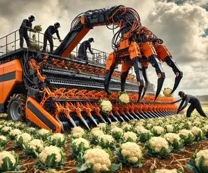 کشاورزی نوین؛ ربات های مخصوص واسه آبیاری و چیدن کلم تو مزارع کالیفرنیا