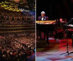 آواز پر طمطراق؛ همایون شجریان و روحانی رویال آلبرت هال لندن رو به غوغا کده تبدیل کردن