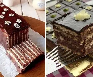 طرز تهیه دسر یخچالی خوشمزه / طعم و مزه این کیک یخچالی شکلاتی بی نظیره