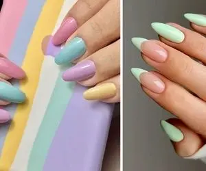انواع و اقسام مدل لاک ژلیش پاستلی / آخرین ترمیم تابستان با شادترین رنگ های خدا