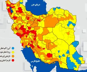 جدیدترین رنگ‌بندی کرونایی؛ تهران در آستانه بحران!