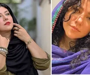 ژست ناز و دلبر"خانم بازیگر" البته با شلواری ناجور؛ شُل حجابی با ترفند 1400!