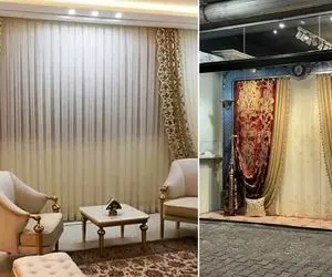 انواع پرده پذیرایی (مینیمال، ورتیکال، پانچ، حریر، شید)؛ رنگ ترند و ست سازی با مبلمان