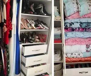 چیدمان و نظم دهی کمد دیواری برای لباس و لحاف تشک / ایده های جذاب برای خونه های ایرانی