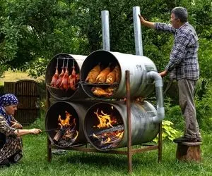 ابلهانه های جذاب؛ تو بشکه با یک روش سنتی مرغ برشته آبدار طبخ می کنن حیرت انگیز 